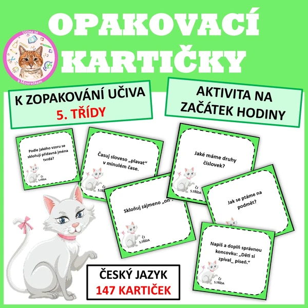 OPAKOVACÍ KARTIČKY ČJ - 5. třída