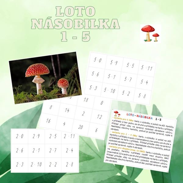 loto - násobilka 1 - 5