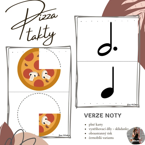 Pizza takty - verze noty (délky)
