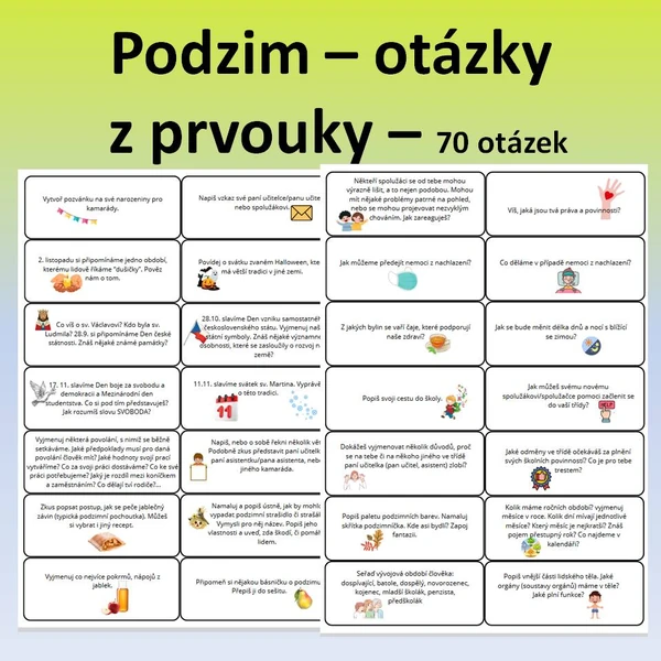 Podzim - otázky do prvouky
