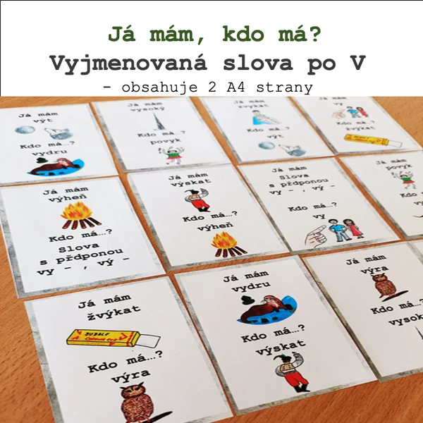 Já mám, kdo má? Vyjmenovaná slova po V