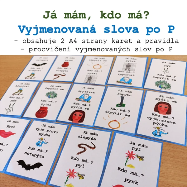 Já mám, kdo má? Vyjmenovaná slova po P
