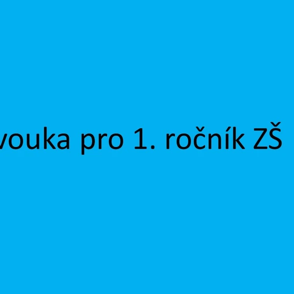 Prvouka  pro 1. ročník ZŠ II.