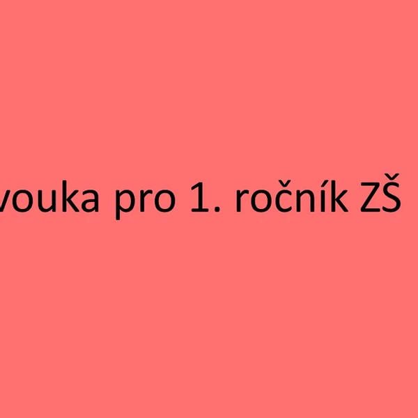 Prvouka pro 1. ročník ZŠ