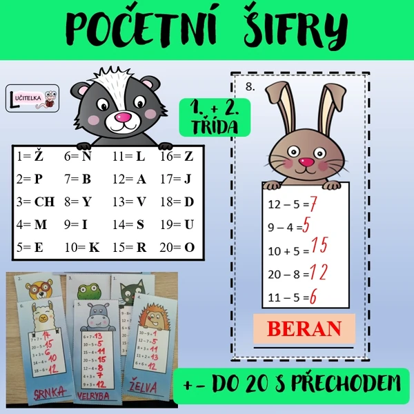 Početní šifry +- do 20