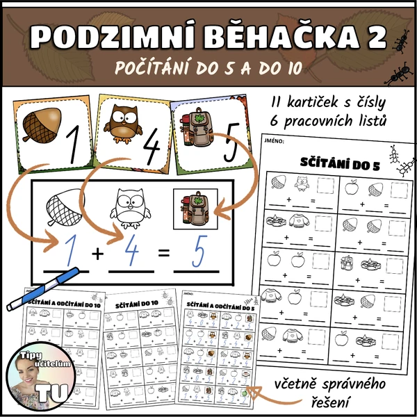 Podzimní běhačka 2 - počítání do 5 a do 10