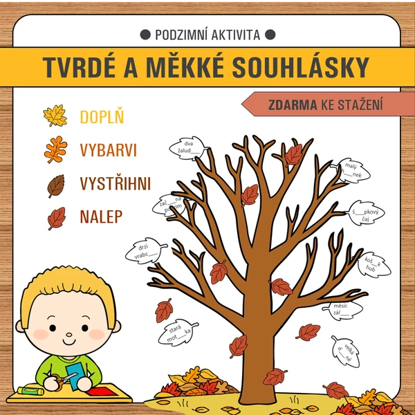Podzimní alej - měkké a tvrdé souhlásky
