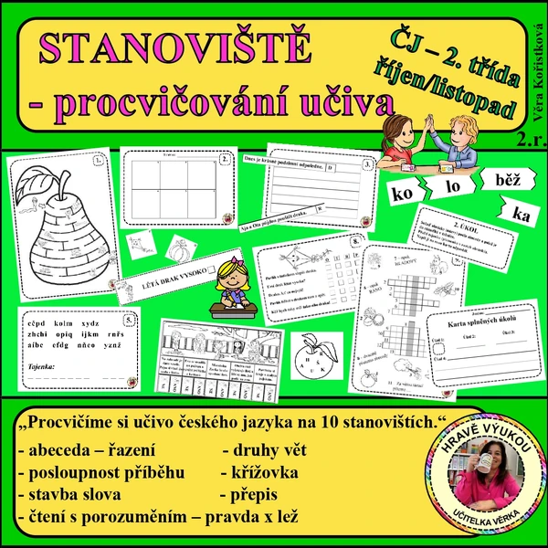 STANOVIŠTĚ – procvičování učiva ČJ – 2. TŘÍDA – říjen/listopad