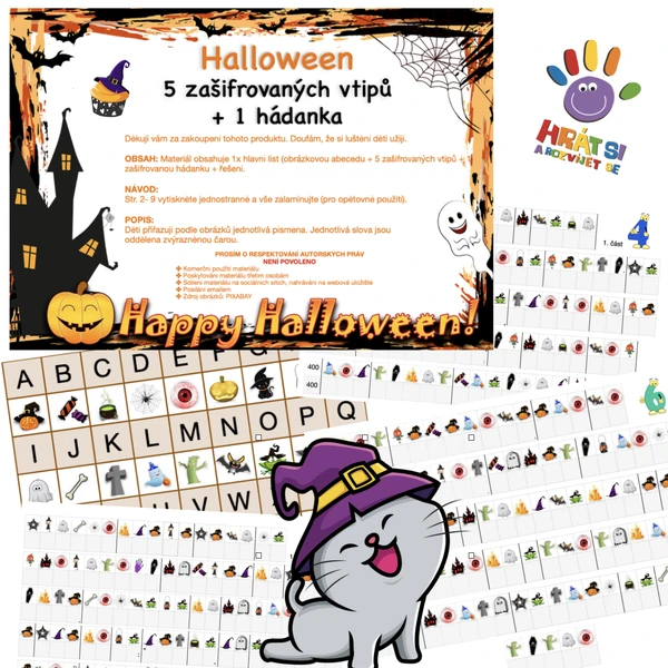 Halloween – zašifrované vtipy + hádanka