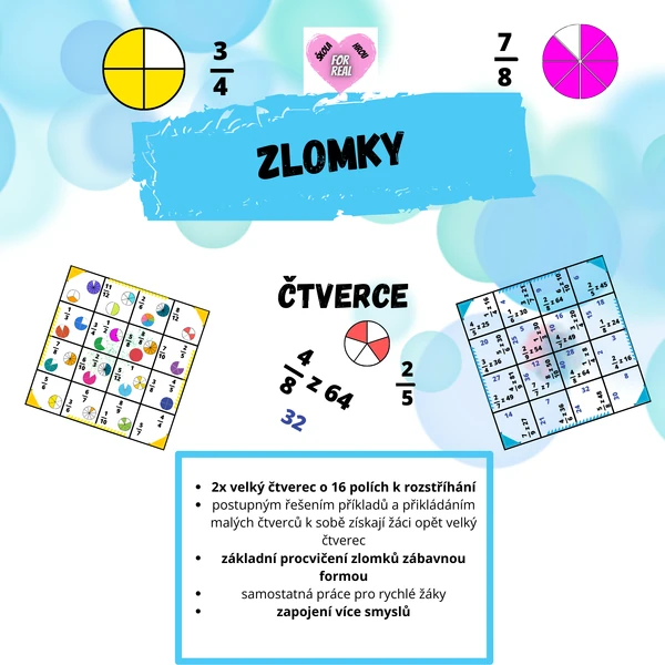 Zlomky - ČTVERCE