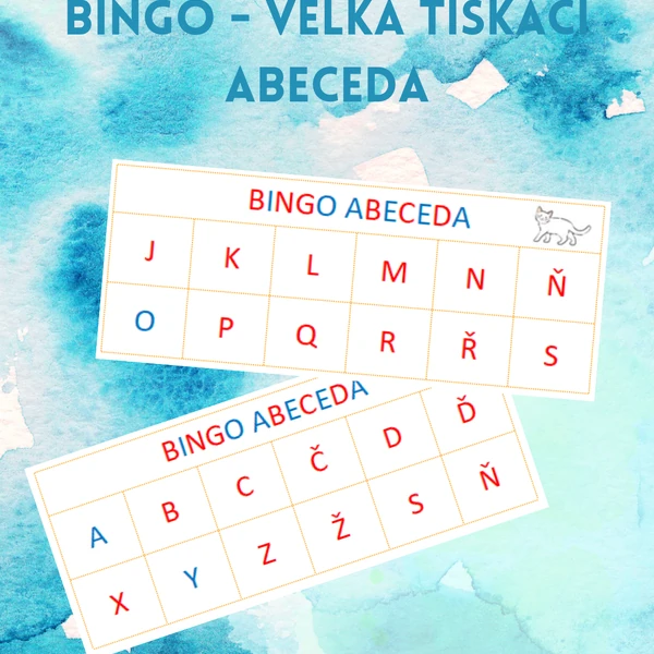 bingo - velká tiskací abeceda