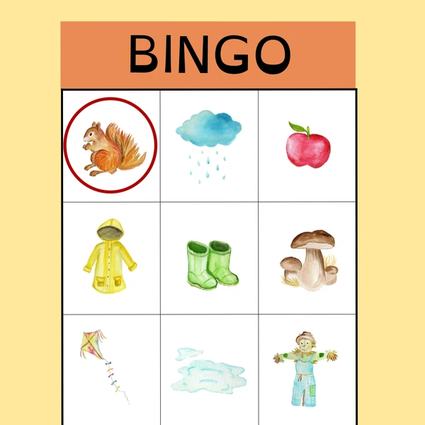 Podzimní BINGO- Autumn BINGO