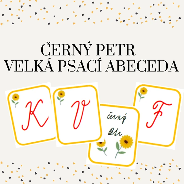 Černý Petr - velká psací abeceda