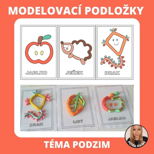 Podzimní modelovací podložky (omalovánky)