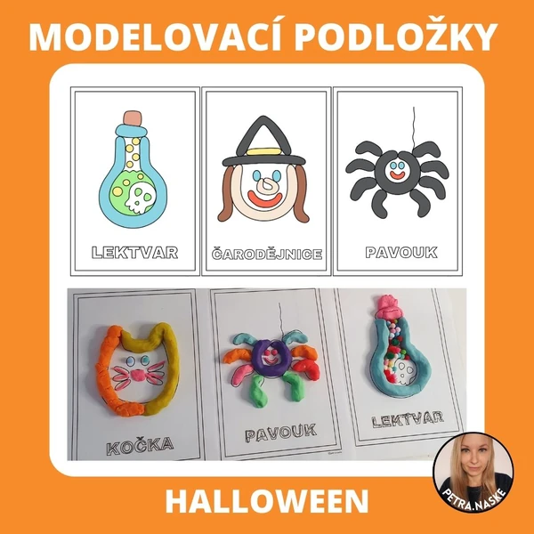 Halloweenské modelovací podložky (omalovánky)