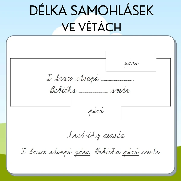 Délka samohlásek ve větách