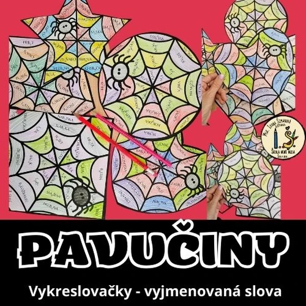 Pavučiny – vykreslovačky – vyjmenovaná slova