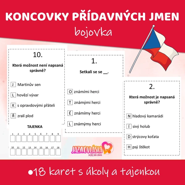 Koncovky přídavných jmen bojovka