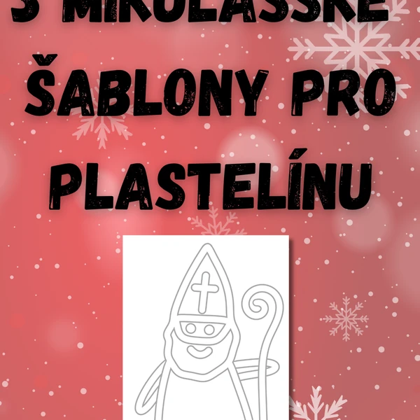 Mikuláš - šablony pro plastelínu