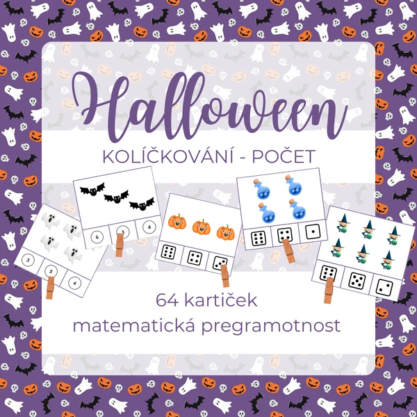 HALLOWEEN - kolíčkování (počet)