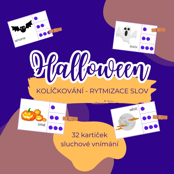 HALLOWEEN - rytmizace slov (kolíčkování)