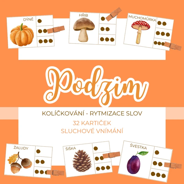 PODZIM - rytmizace slov (kolíčkování)