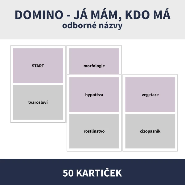 ODBORNÉ NÁZVY - DOMINO & JÁ MÁM, KDO MÁ