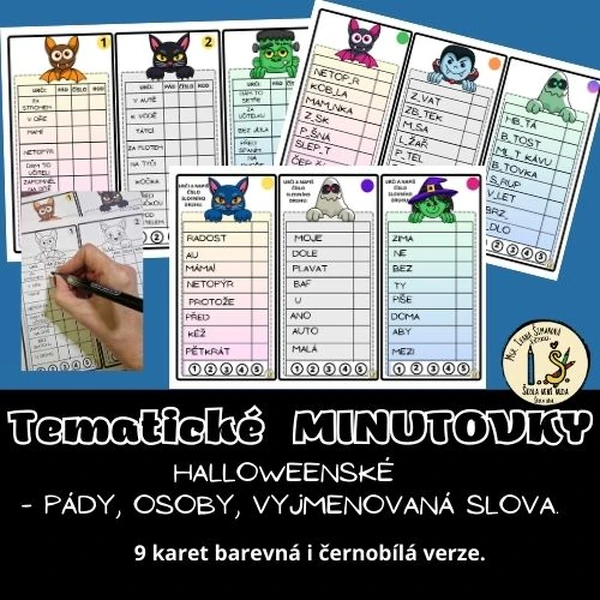 Tematické minutovky HALLOWEENSKÉ - ČJ - 3.-5.r.