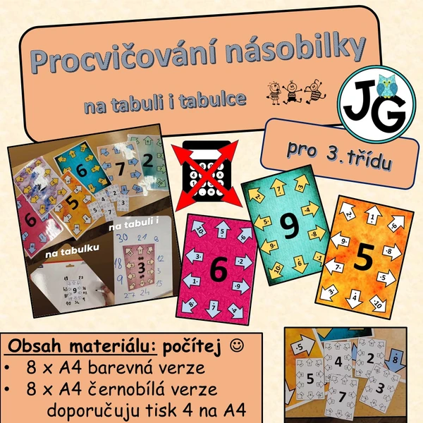 Trénujeme násobilku na tabuli i tabulce