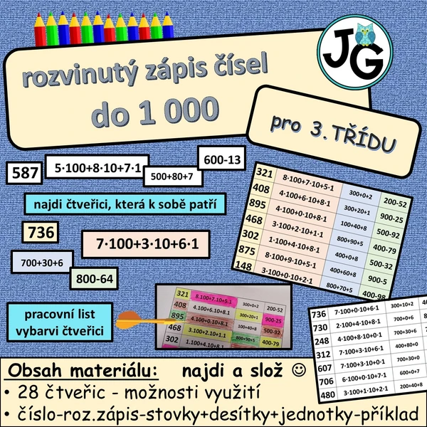 Rozvinutý zápis čísla do 1000