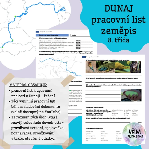 Pracovní list - Dunaj