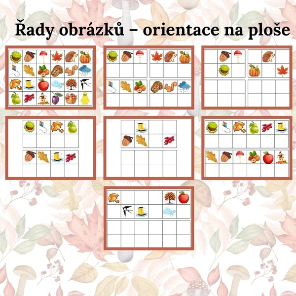 Řady obrázků - orientace na ploše