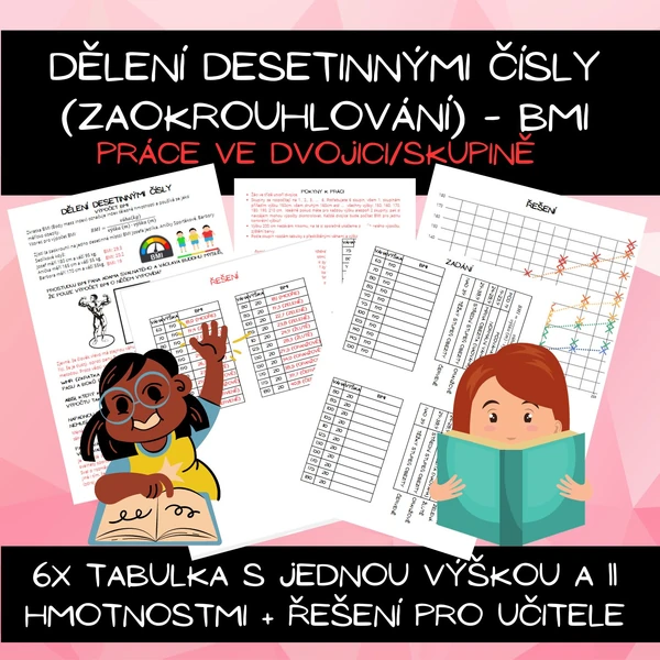 Dělení desetinnými čísly (zaokrouhlování) - BMI