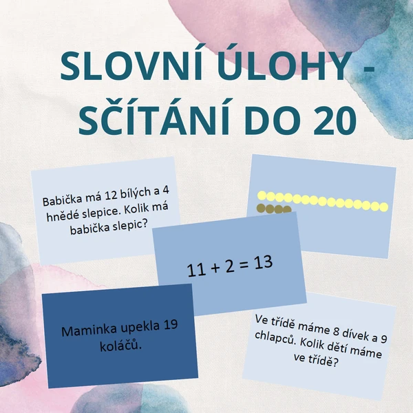 Slovní úlohy - sčítání do 20