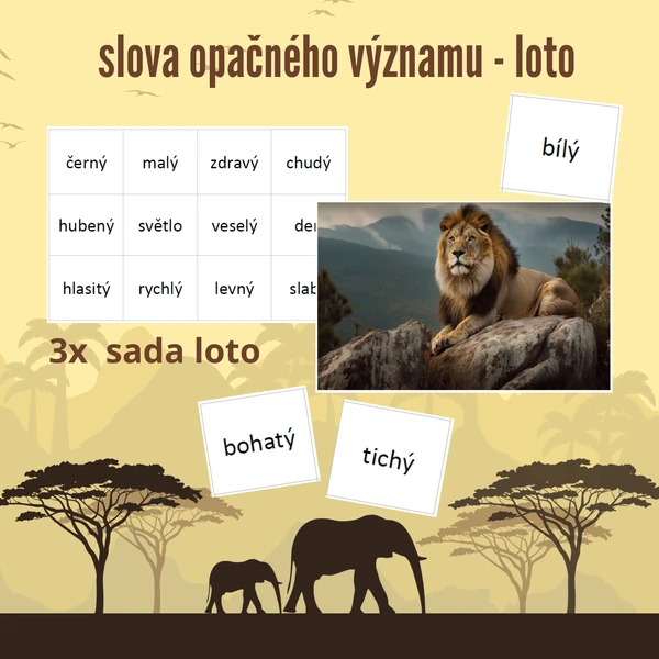 slova opačného významu - loto