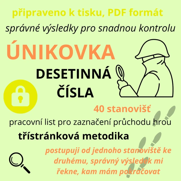 ÚNIKOVKA: Desetinná čísla (40 stanovišť)