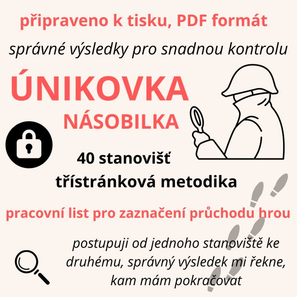 ÚNIKOVKA: Násobilka (40 stanovišť)