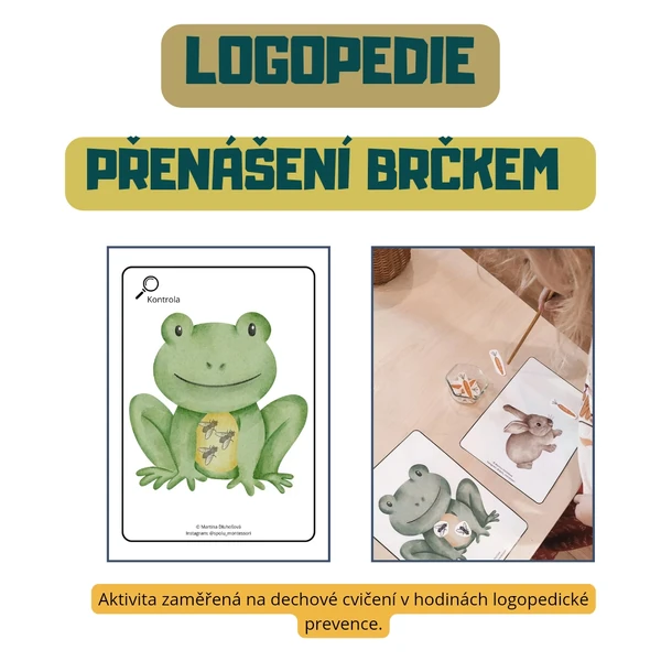 Logopedie - přenášení brčkem