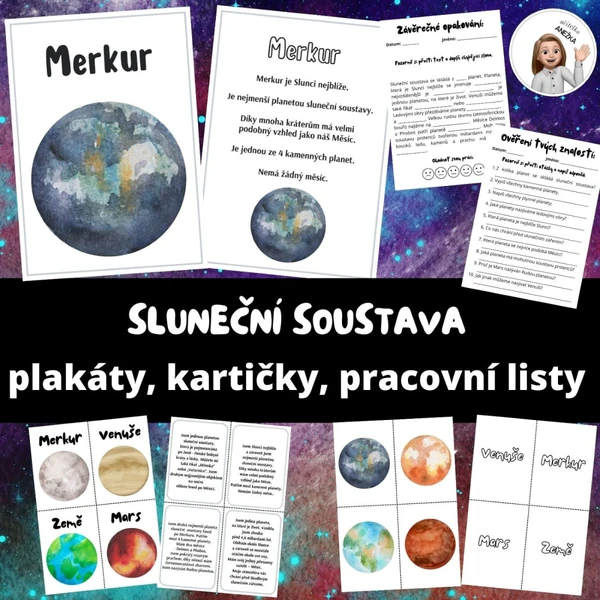 SLUNEČNÍ SOUSTAVA - plakáty, kartičky, pracovní listy