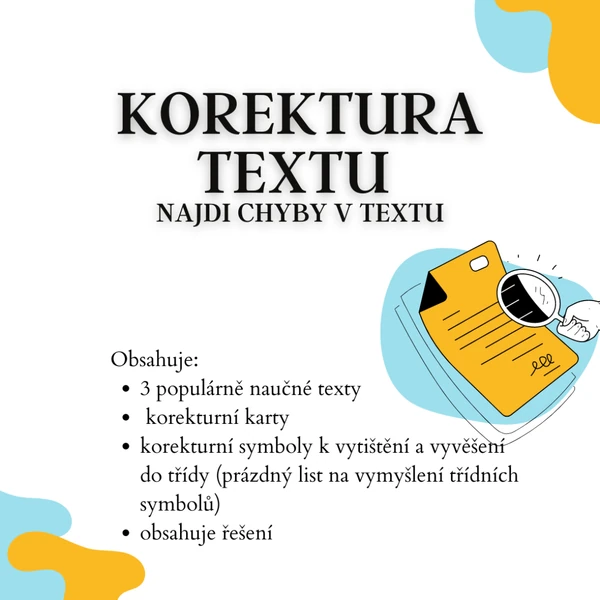 Korektura textu - najdi chyby v textu (II.)