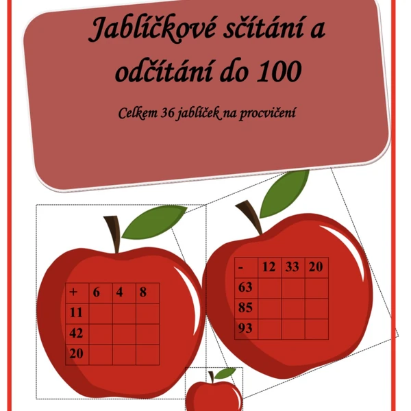 Jablíčkové sčítání a odčítání do 100