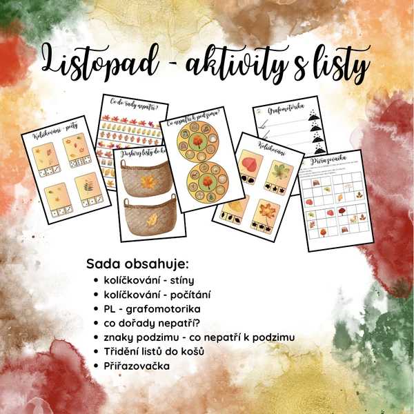 Listopad - aktivity s listy
