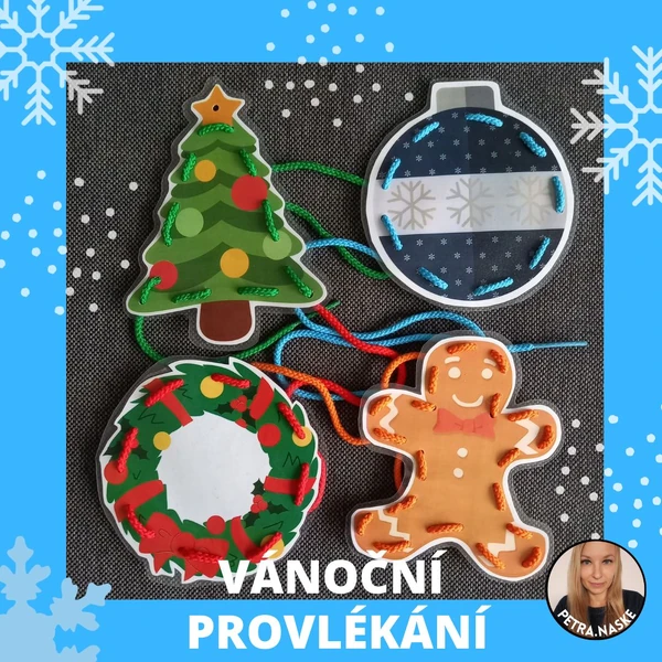 Zimní a vánoční provlékání (vyšívání)