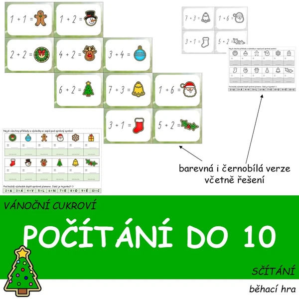 Vánoční cukroví - sčítání do 10