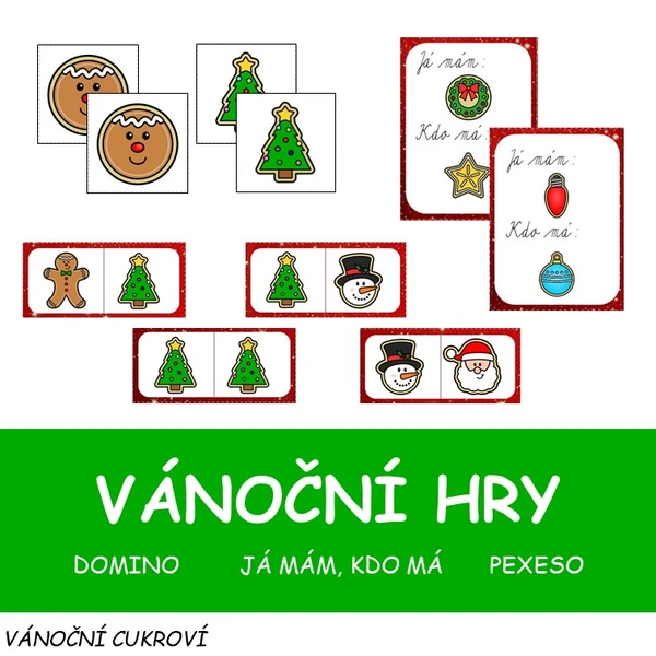 Vánoční cukroví - karetní hry