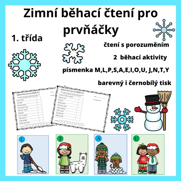 Zimní běhací čtení pro prvňáčky