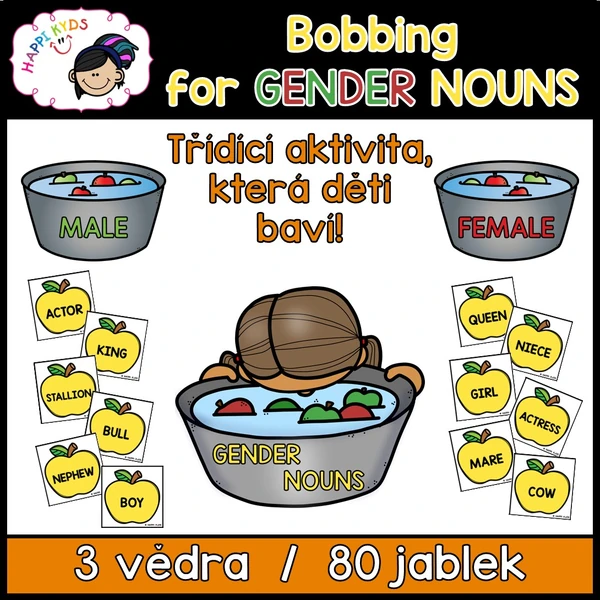 Bobbing for GENDER NOUNS - kartičky