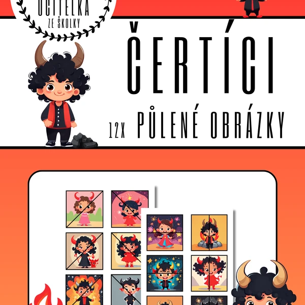 ČERTÍCI -  půlené obrázky