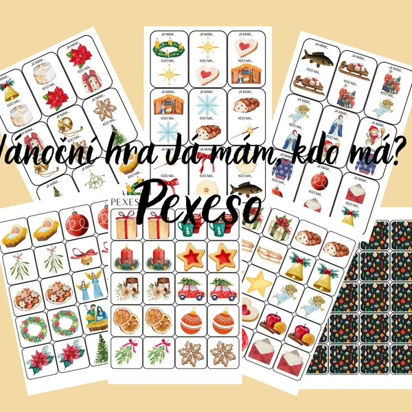 Vánoční hry - Já mám, kdo má? Pexeso
