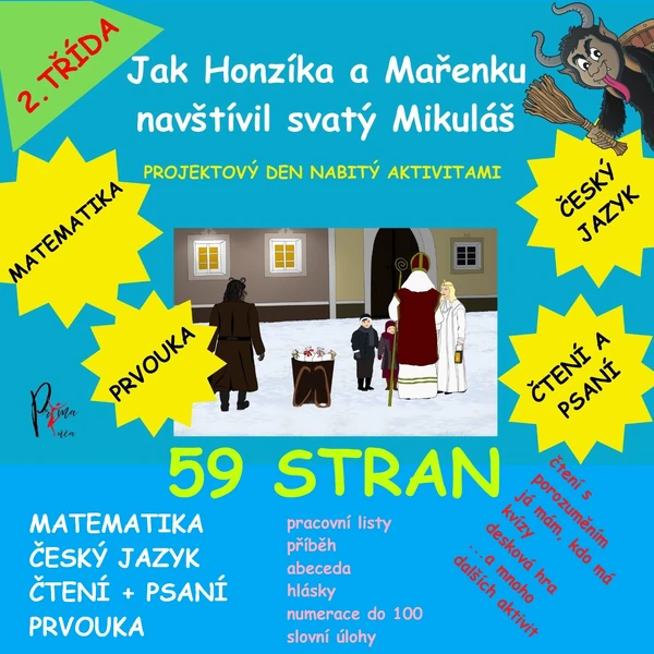 PROJEKTOVÝ DEN - MIKULÁŠ - 4 PŘEDMĚTY - KOMPLETNÍ PŘÍPRAVA A SKVĚLÝ DEN BEZ NUDY